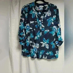 Carve Designs 💯 ORGANIC cotton Long Sleeve V neck  Pull over. Ladies Size L